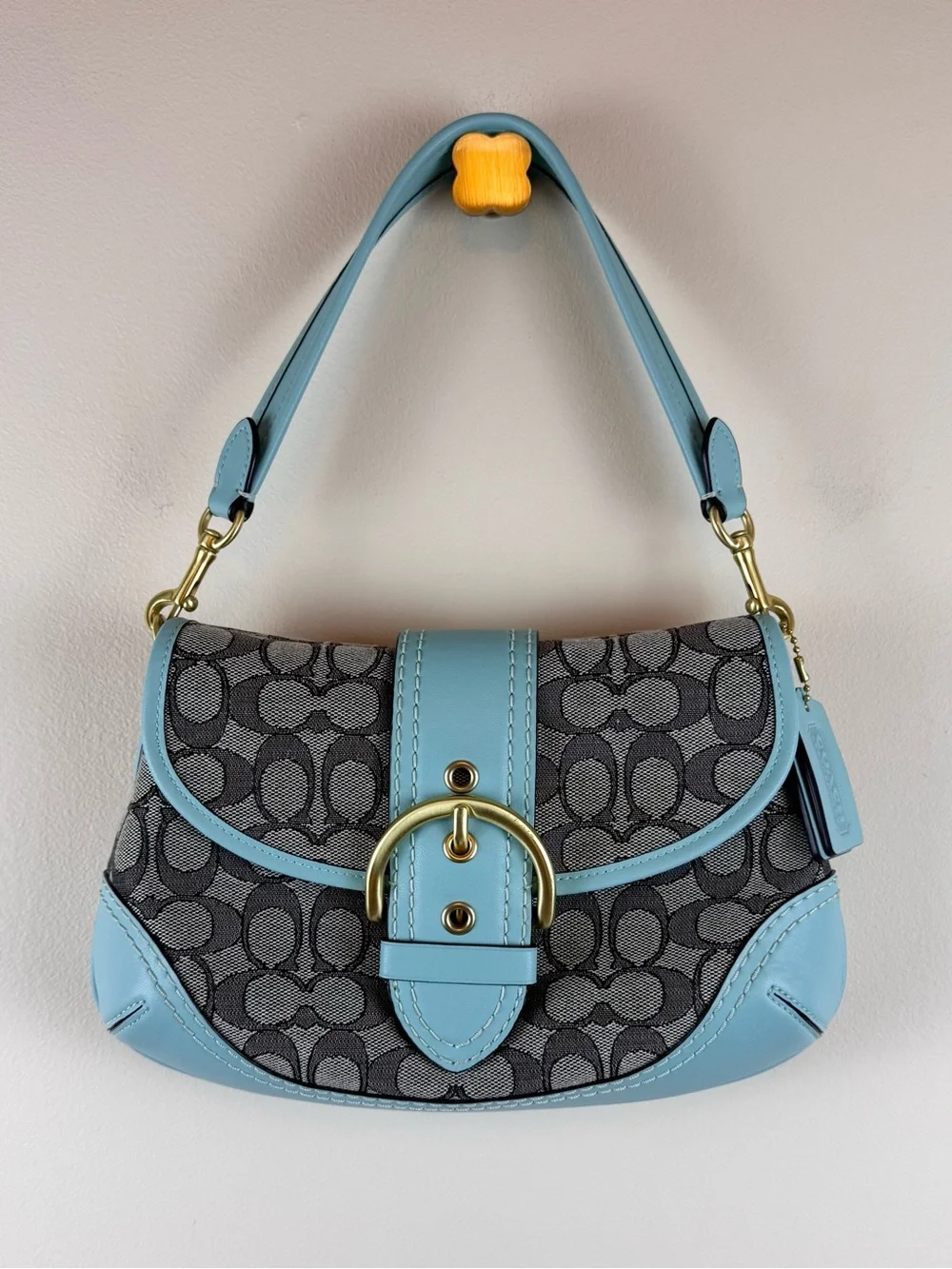Coach The SoHo Flap Limited Re-Edition 2006 in Jacquard Blue